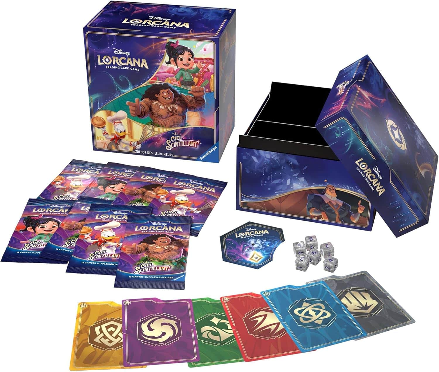 Ravensburger Disney Lorcana TCG Ciel Scintillant Jeu de Cartes à Collectionner JCC Trove Pack Trésor des Illumineurs set5 dès 8 Ans Version française