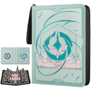 TCGUARD Album de cartes Lorcana à collectionner de qualité supérieure avec 900 compartiments, compatible avec cartes Lorcana, classeurs pour collection de rangement et de présentation TCG (vert 9)