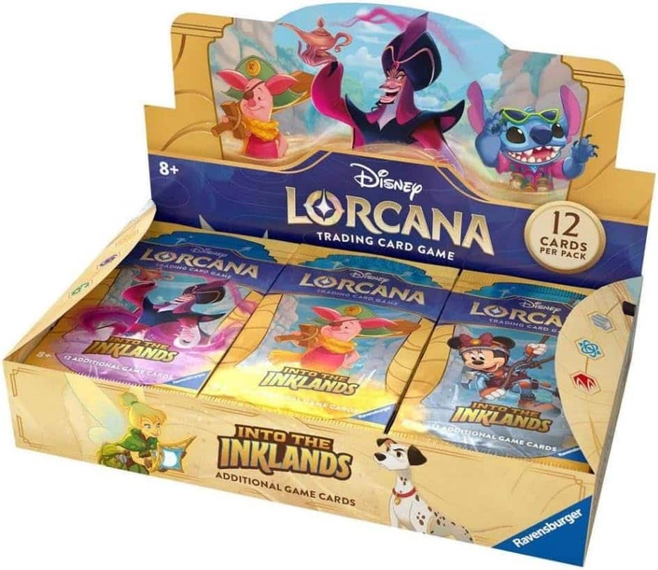 Heartforcards® Lot de 24 boosters Disney Lorcana Into The Inklands Display - Anglais - Avec protection d'expédition