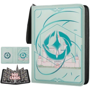 TCGUARD Album de cartes Lorcana à collectionner de qualité supérieure avec 900 compartiments, compatible avec cartes Lorcana, classeurs pour collection de rangement et de présentation TCG (vert 9)