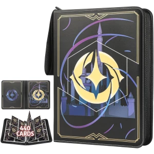 TCGUARD Album pour cartes Lorcana à collectionner avec 440 compartiments, compatible avec cartes Lorcana, classeur pour collection, rangement et présentation (noir 4)